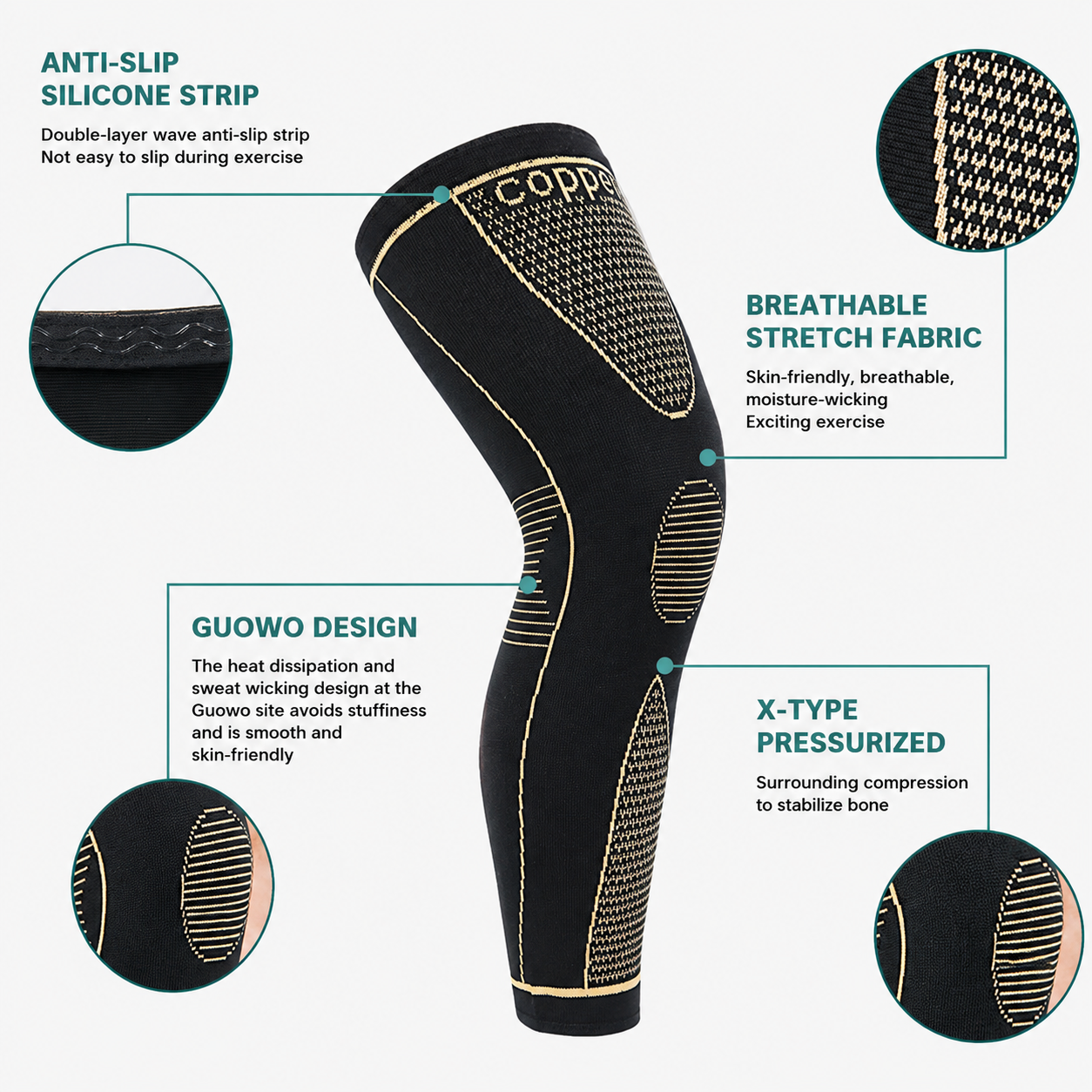 All-Day Comfort Full Leg Support Sleeve