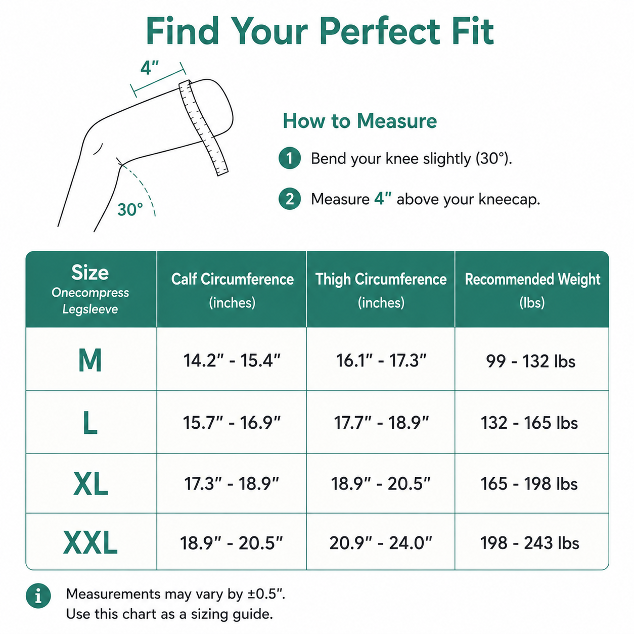 All-Day Comfort Full Leg Support Sleeve